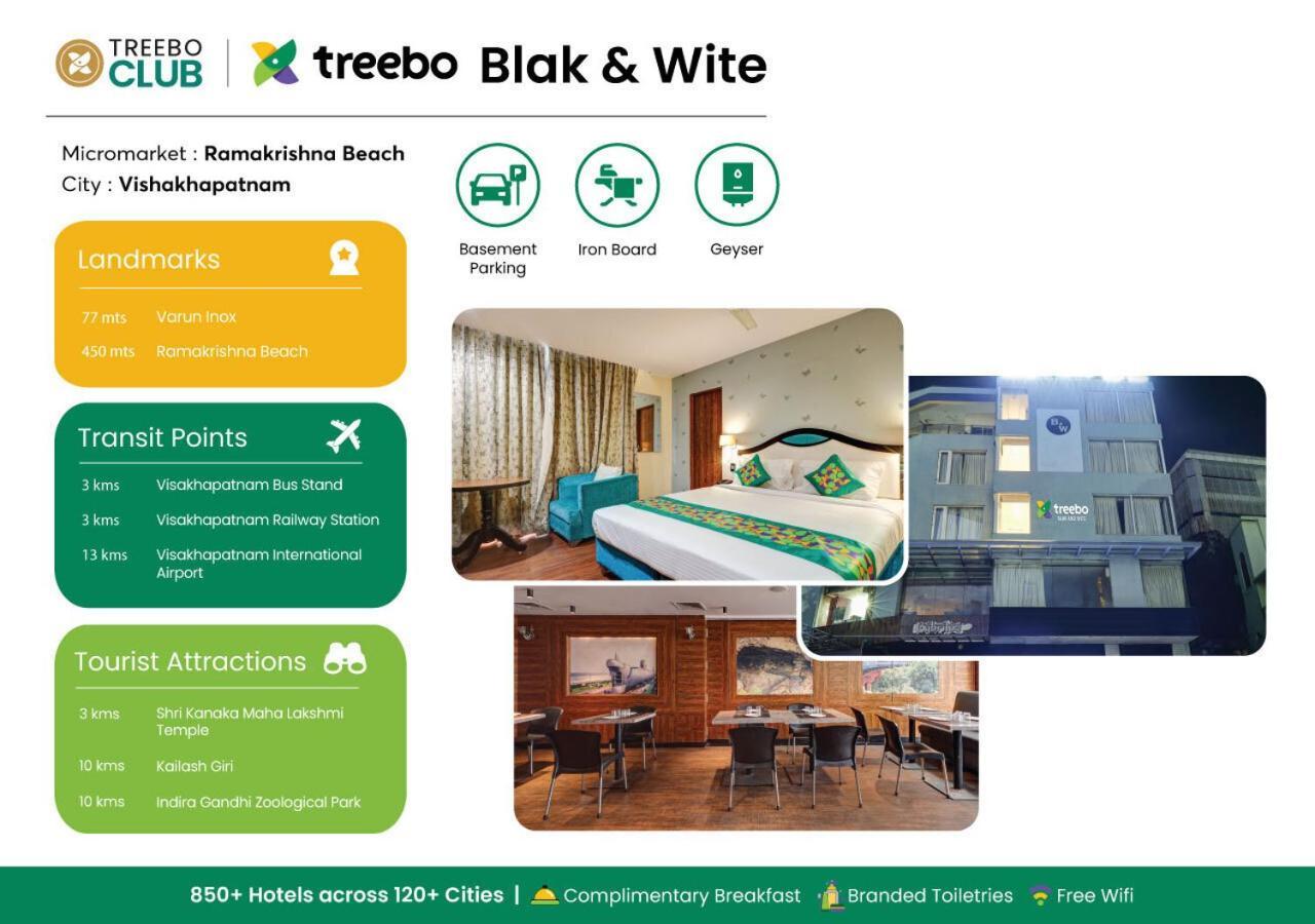 Treebo Blak & Wite Rk Beach Visakhapatnam Exterior photo